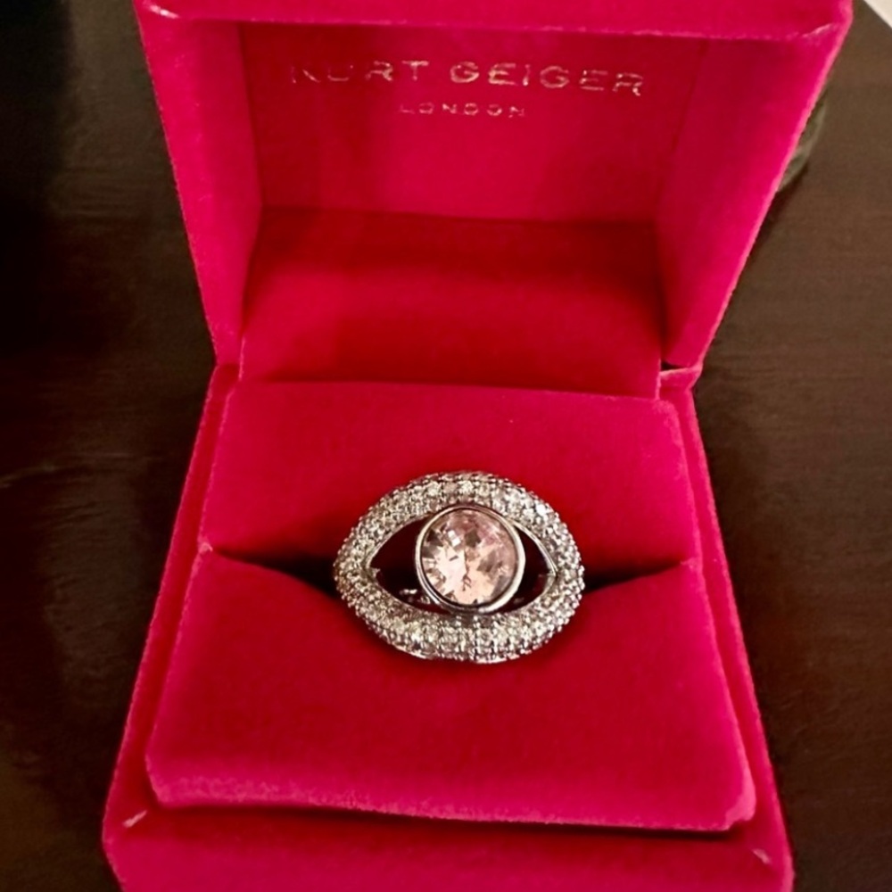 NWT Kurt Geiger London Crystal & Cubic Zirconia Evil Eye Ring size 7
